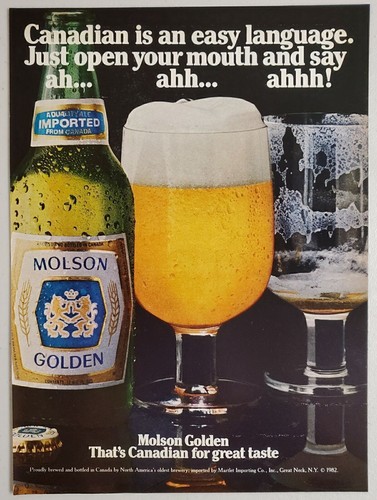 1982 print molson golden - 1982, ad